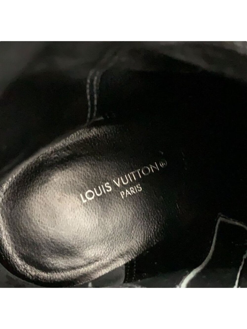 Louis Vuitton Silhouette Line Boots Short Shoes Velor Black Monogram - Picture 7 of 9